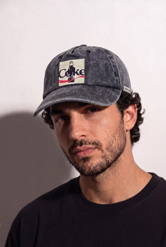Gorra Coca-Cola Licencia Oficial Negro Unitalla Mezclilla, Deslavado,