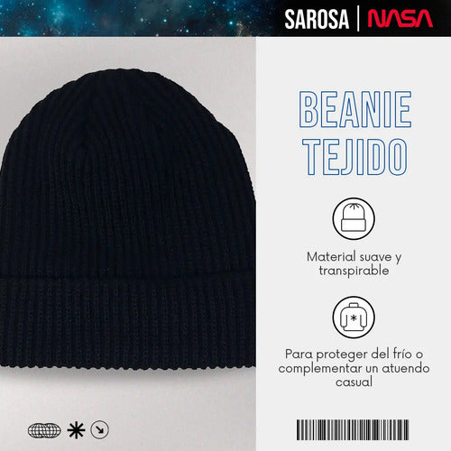 Beanie Tejido Unisex Gorro Con Logo 100% Algodón