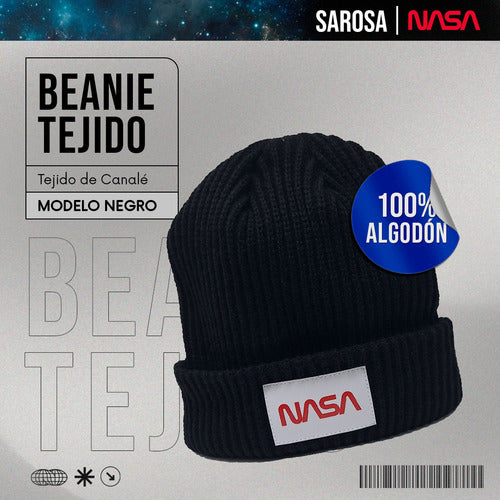 Beanie Tejido Unisex Gorro Con Logo 100% Algodón