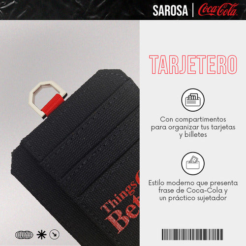 Cartera Coca-Cola Negro