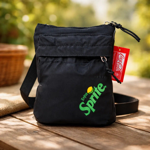Bandolera Negra Bolsa Mensajera Oficial Coca-cola Negro Liso