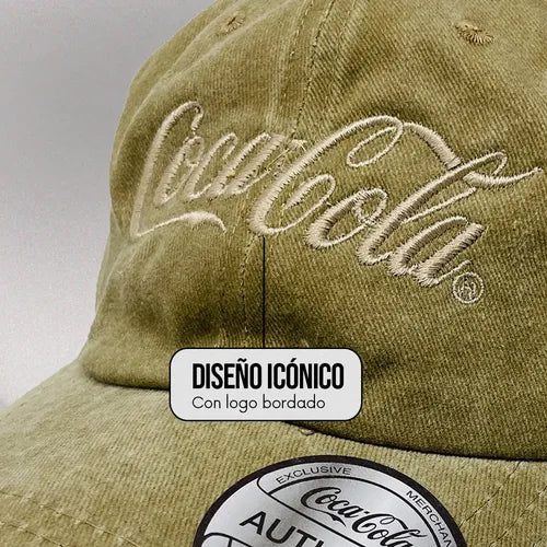 Gorra Coca-Cola Licencia Oficial KAKI Beige Beisbol Coca Cola