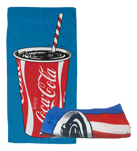 Toalla Coca-Cola Azul