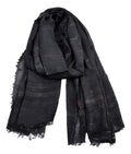 Bufanda Sarosa NEGRA Negro Unitalla 100% Algodón Hombre Unisex