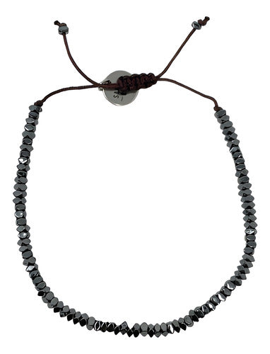 Pulsera Sarosa Ajustable Acero Inoxidable Gris Oscuro Modelo Pdlg210923