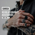 Anillo Rolling Stone Licencia Oficial NEGRO / DORADO Acero Inoxidable