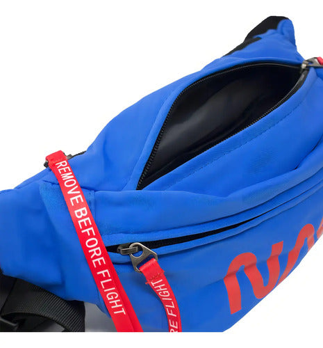 Cangurera Nasa Riñonera Deportiva Para Hombre Moda Sarosa Color Azul