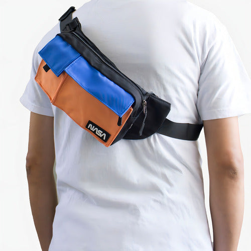 Cangurera Naranja Sarosa Nasa Hombre 5 Compartimentos Nylon Hebilla
