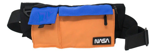 Cangurera Naranja Sarosa Nasa Hombre 5 Compartimentos Nylon Hebilla