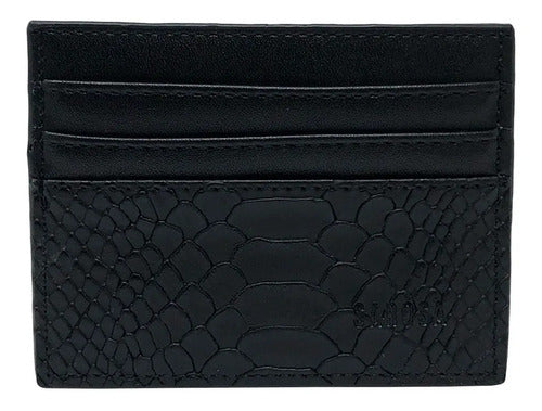 Tarjetero De Hombre Vinipiel Animal Print Exclusivo Sarosa