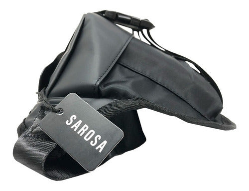 Cangurera Pechera Riñonera Para Hombre Alta Calidad Sarosa Color Negro Diseño De La Tela Liso