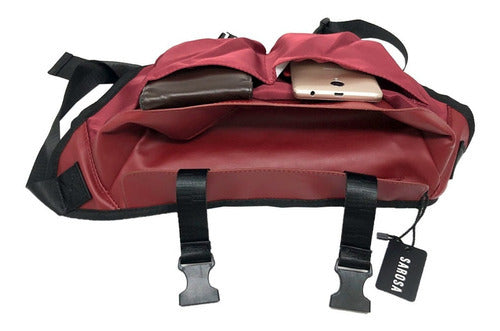 Cangurera Sarosa Rojo Pechera Riñonera Hombre Alta Calidad Color