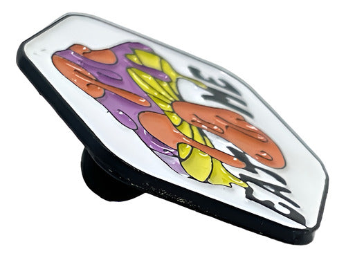 Pin Sarosa Acero Inoxidable Diseño Eat Me Hongo 3cm X 3cm Hongo Eat Me