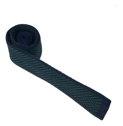 Corbata Vestir Tejida Moda Hombre Poliéster Premium Sarosa Color Verde