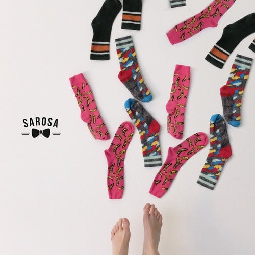 Calcetín Sarosa Calcetines Vestir Cómodos Hombre Moda Originales