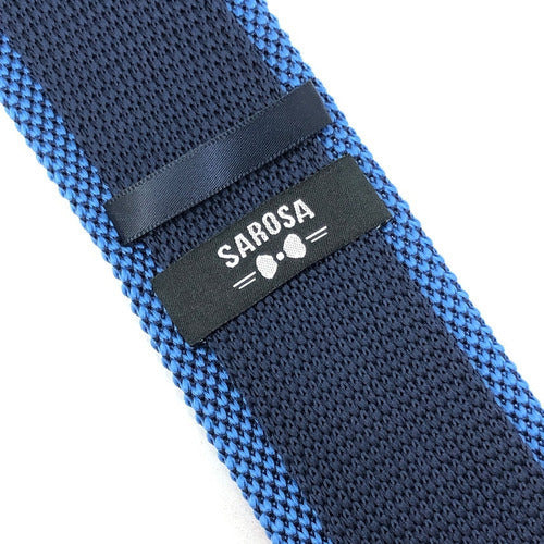 Corbata Sarosa AZUL Tejida Vestir Moda Hombre Poliéster Premium