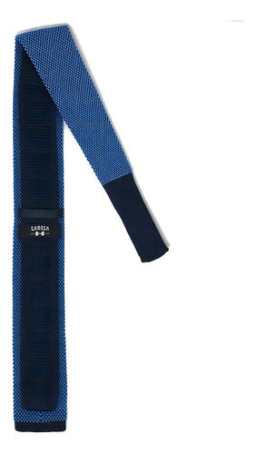 Corbata Sarosa AZUL Tejida Vestir Moda Hombre Poliéster Premium