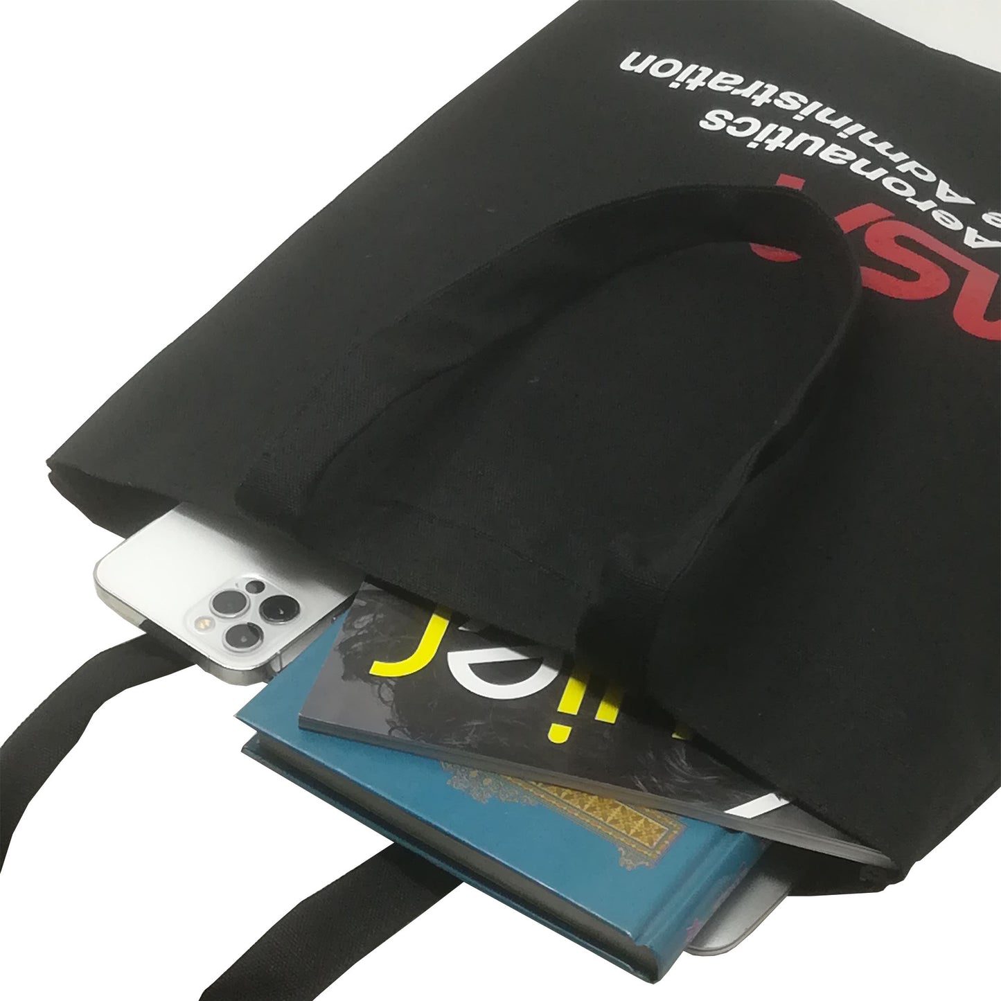 Bolsa Nasa Tote Bag Negro 100% Algodón